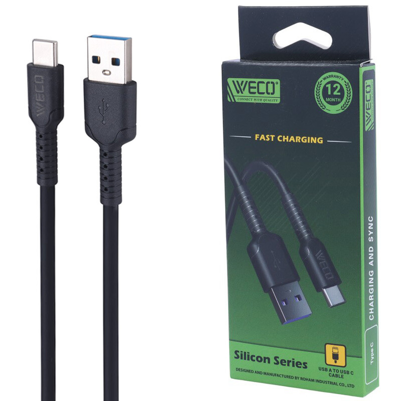 کابل تایپ سی فست شارژ وکو WE-91 طول 1 متر