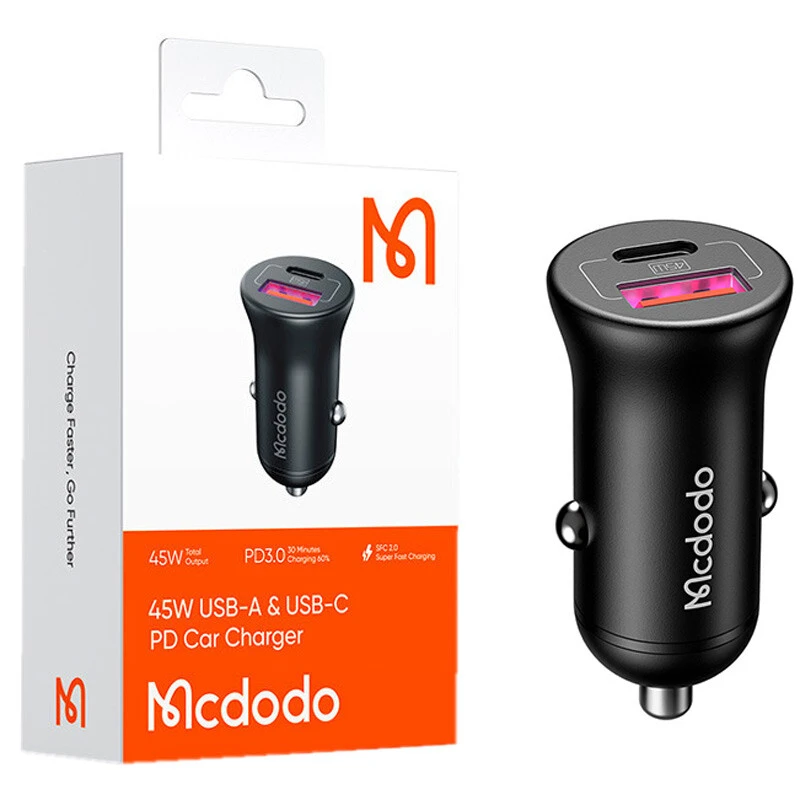 شارژر فندکی فست شارژ Mcdodo CC-2680 QC4.0+ PD 5A 45W