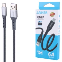 کابل تایپ سی فست شارژ 6 آمپر انکر FC-218 طول 1 متر