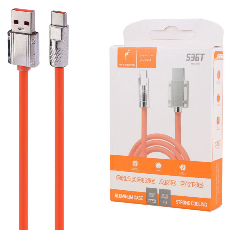 کابل تایپ سی فست شارژ 2.4 آمپر اسکای دلفین S36T طول 1 متر