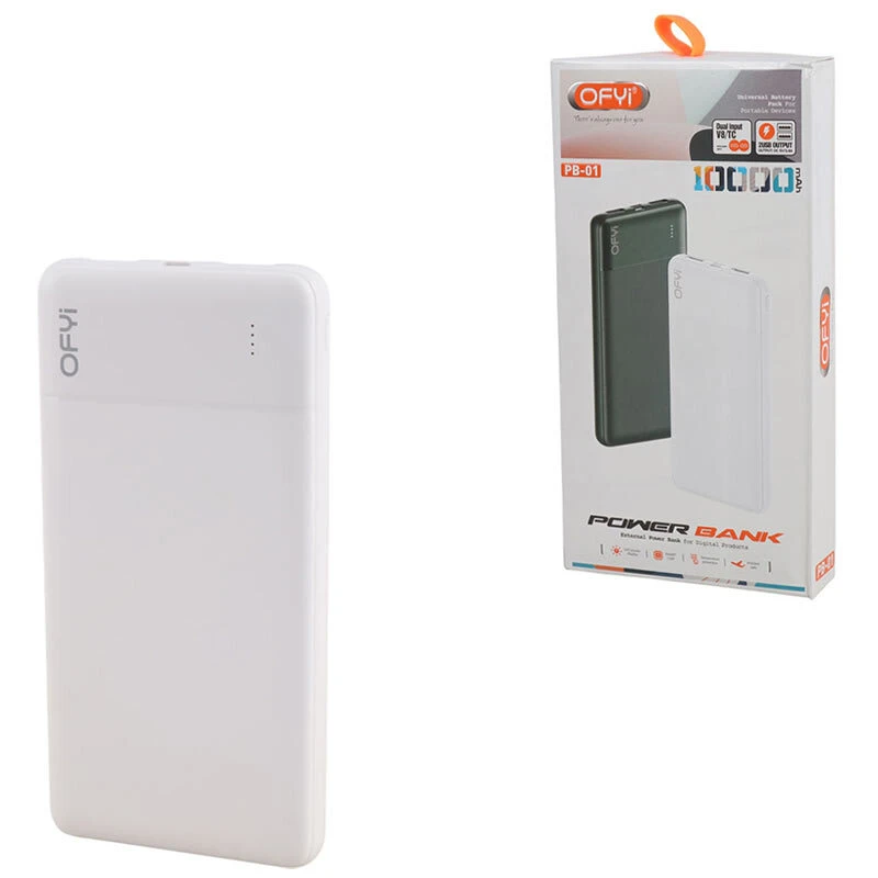 پاور بانک اوفی PB-01 12W ظرفیت 10000 میلی آمپر ساعت