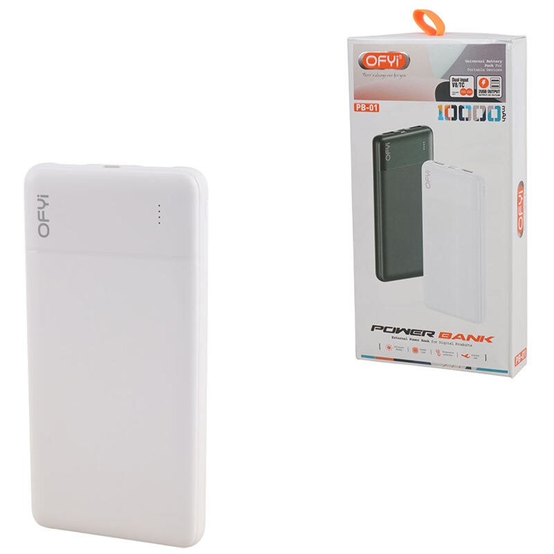 پاور بانک اوفی PB-01 12W ظرفیت 10000 میلی آمپر ساعت