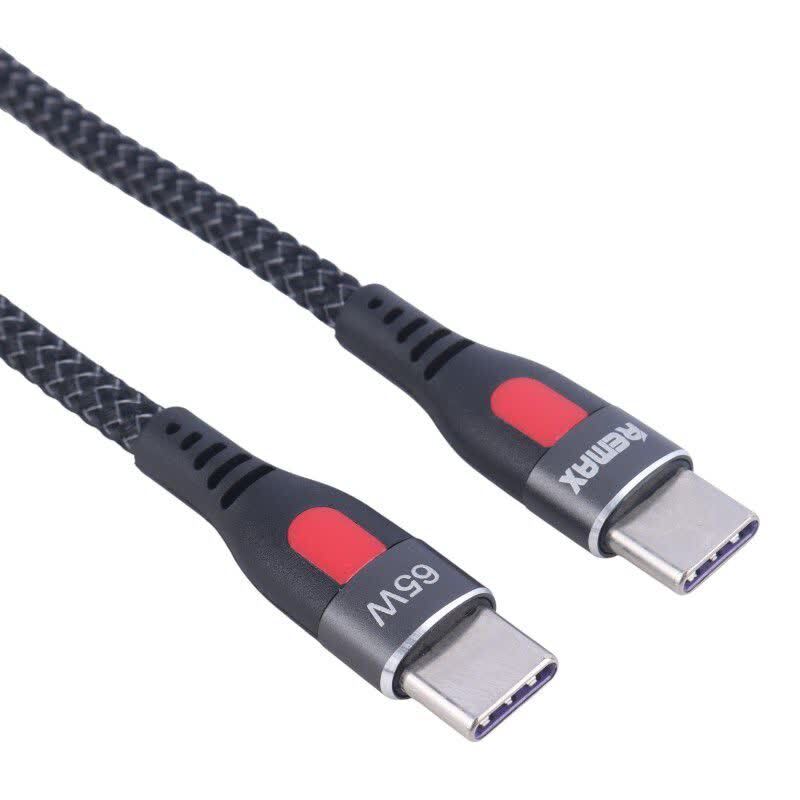کابل دو سر تایپ سی فست شارژ 65 وات ریمکس RC-195 طول 1 متر