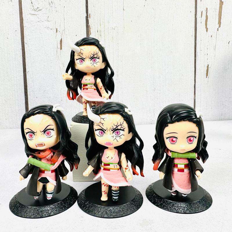 اکشن فیگور طرح کارکترهای انیمه Demon Slayer کد 1492 بسته 10 عددی