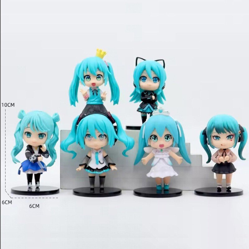 اکشن فیگور طرح Hatsune Miku کد 2148 بسته 6 عددی