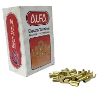 سوکت سرسیم کولری Alfa برنجی بسته 300 عددی