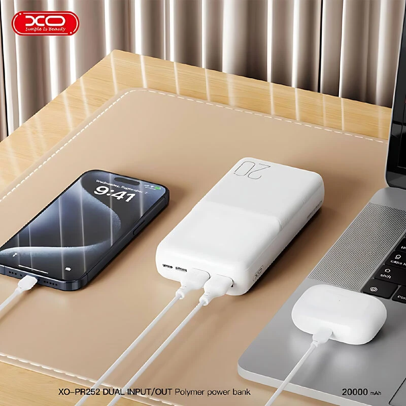 پاور بانک ایکس او XO-PR252 QC PD 10.5W ظرفیت 20000 میلی آمپر ساعت