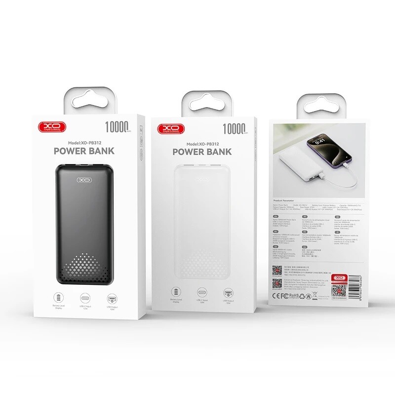 پاور بانک ایکس او XO-PB312 10W ظرفیت 10000 میلی آمپر ساعت