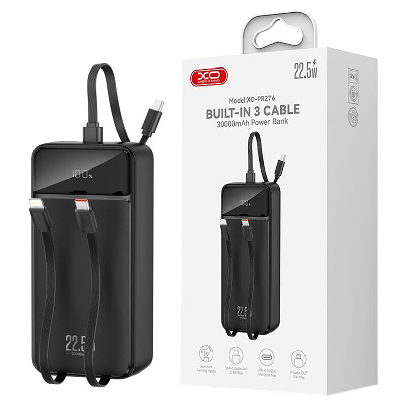 پاور بانک فست شارژ ایکس او XO-PR276 22.5W ظرفیت 30000 میلی آمپر ساعت