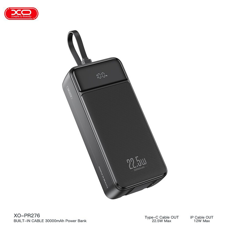 پاور بانک فست شارژ ایکس او XO-PR276 22.5W ظرفیت 30000 میلی آمپر ساعت