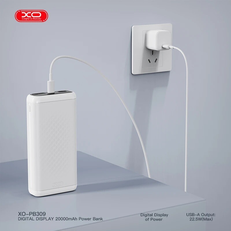 پاور بانک فست شارژ ایکس او XO-PB309 PD 22.5W ظرفیت 20000 میلی آمپر ساعت