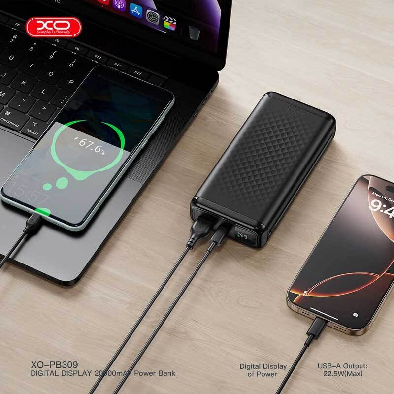 پاور بانک فست شارژ ایکس او XO-PB309 PD 22.5W ظرفیت 20000 میلی آمپر ساعت