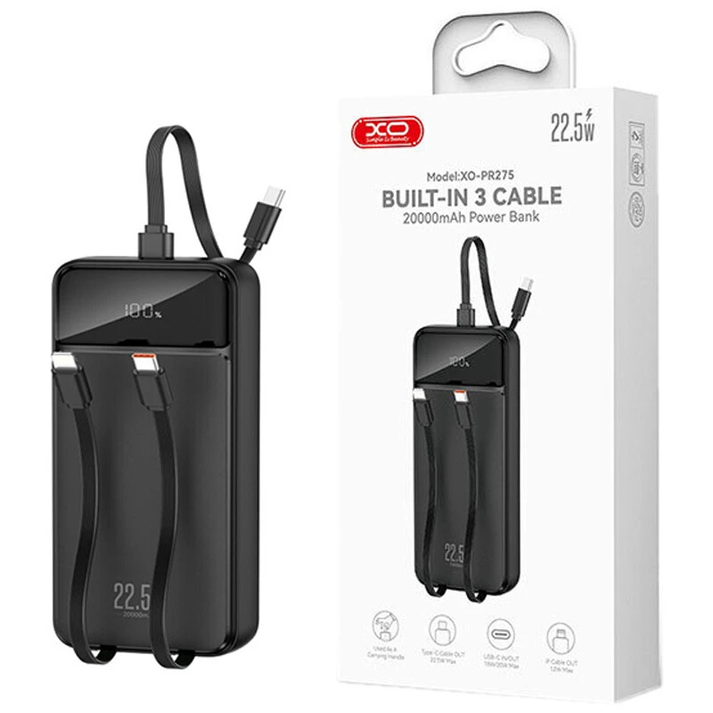 پاور بانک فست شارژ ایکس او XO-PR275 22.5W ظرفیت 20000 میلی آمپر ساعت