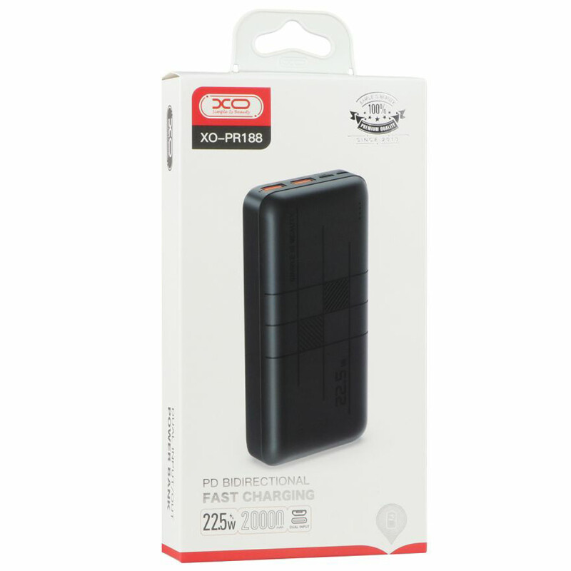 پاور بانک فست شارژ ایکس او XO-PR188 QC3.0 PD 22.5W ظرفیت 20000 میلی آمپر ساعت