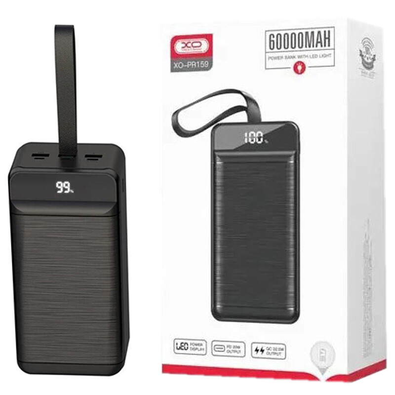 پاور بانک فست شارژ ایکس او XO-PR159 QC3.0 PD3.0 22.5W ظرفیت 60000 میلی آمپر ساعت