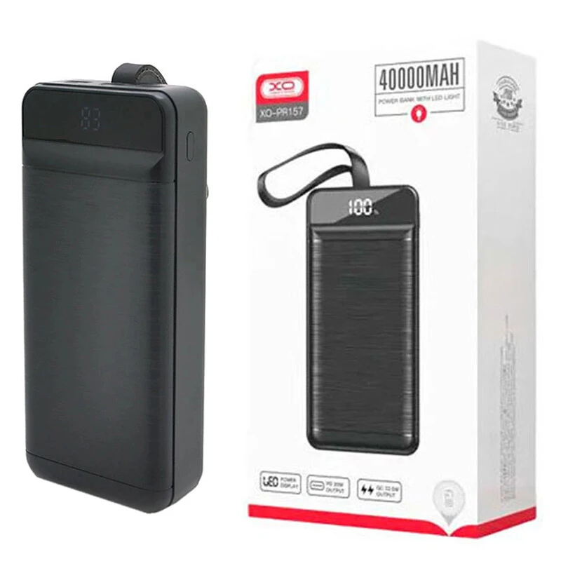 پاور بانک فست شارژ ایکس او XO-PR157 QC3.0 PD3.0 22.5W ظرفیت 40000 میلی آمپر ساعت