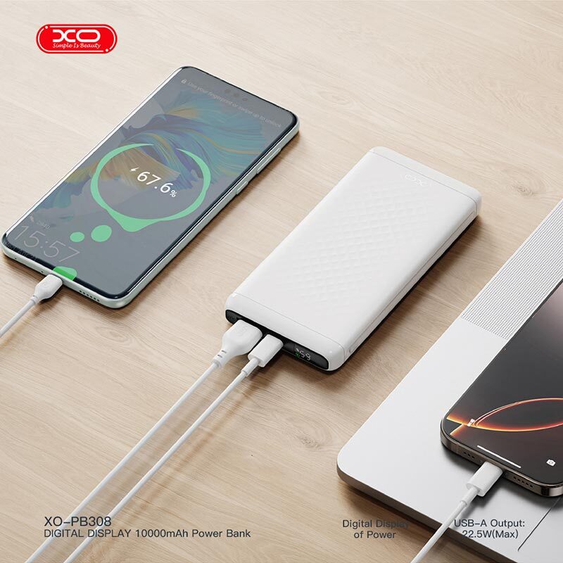پاور بانک فست شارژ ایکس او XO-PB308 22.5W ظرفیت 10000 میلی آمپر ساعت