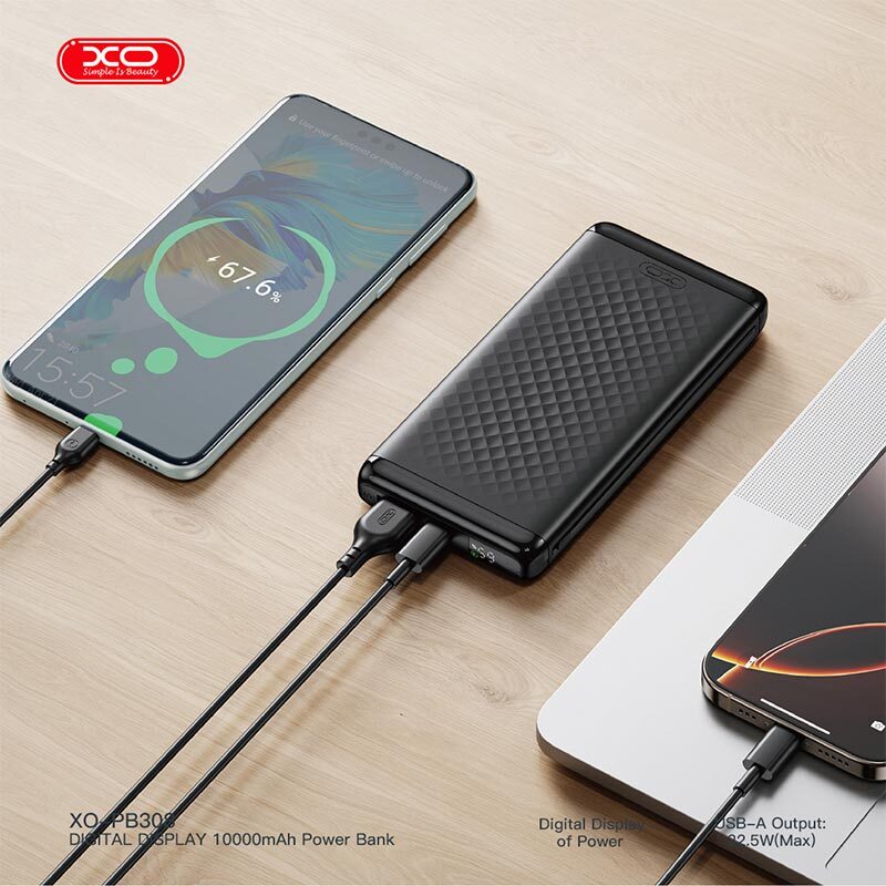 پاور بانک فست شارژ ایکس او XO-PB308 22.5W ظرفیت 10000 میلی آمپر ساعت