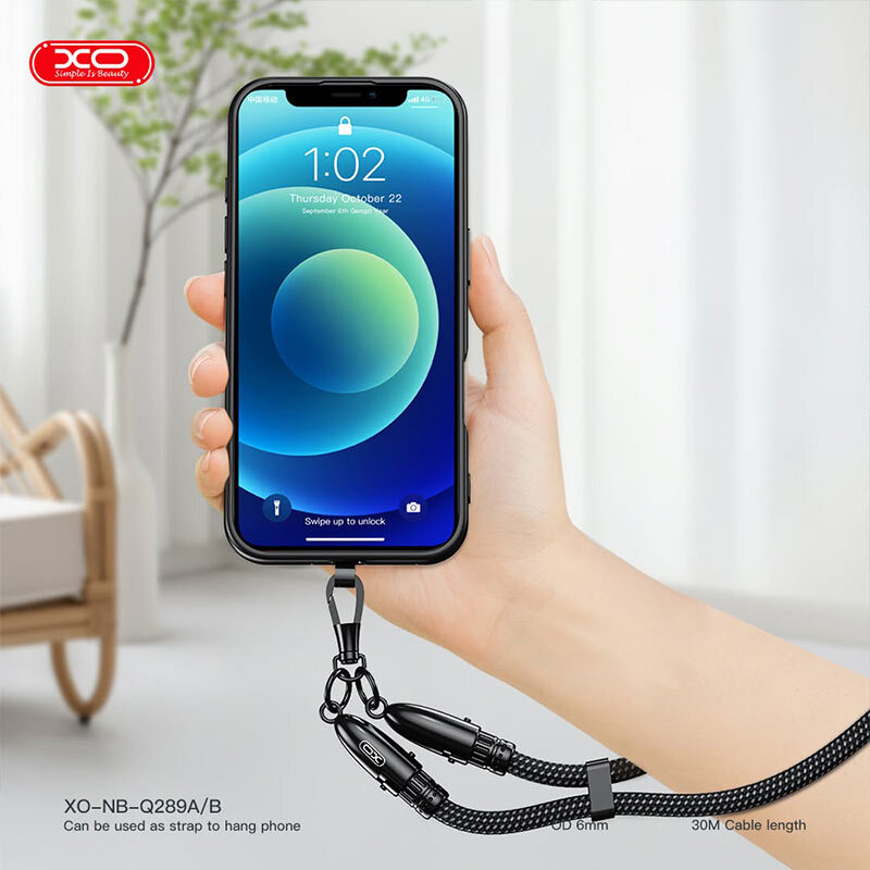 کابل کوتاه تایپ سی به لایتنینگ فست شارژ 27 وات ایکس او XO-NB-Q289A طول 30 سانتی متر