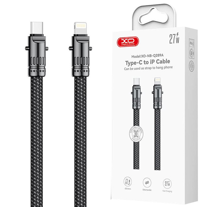 کابل کوتاه تایپ سی به لایتنینگ فست شارژ 27 وات ایکس او XO-NB-Q289A طول 30 سانتی متر