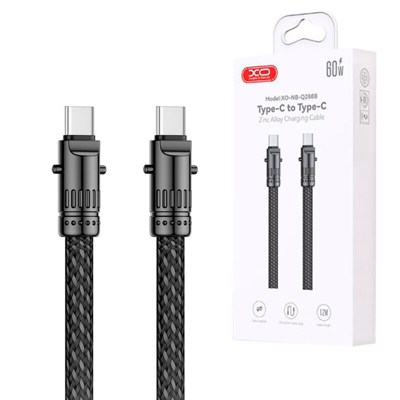 کابل دو سر تایپ سی فست شارژ 60 وات ایکس او XO-NB-Q288B طول 1.2 متر