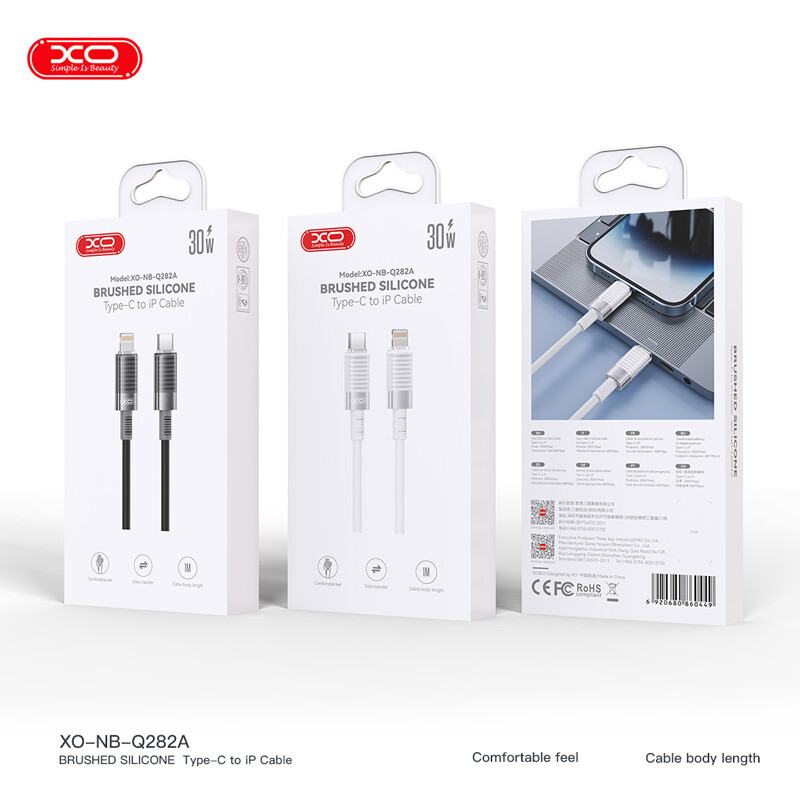 کابل تایپ سی به لایتنینگ فست شارژ 30 وات ایکس او XO-NB-Q282A طول 1 متر