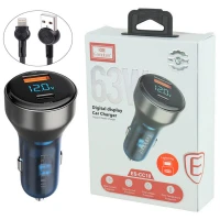 شارژر فندکی فست شارژ Earldom ES-CC10 QC3.0 PD 3.6A 45W + کابل آیفونی