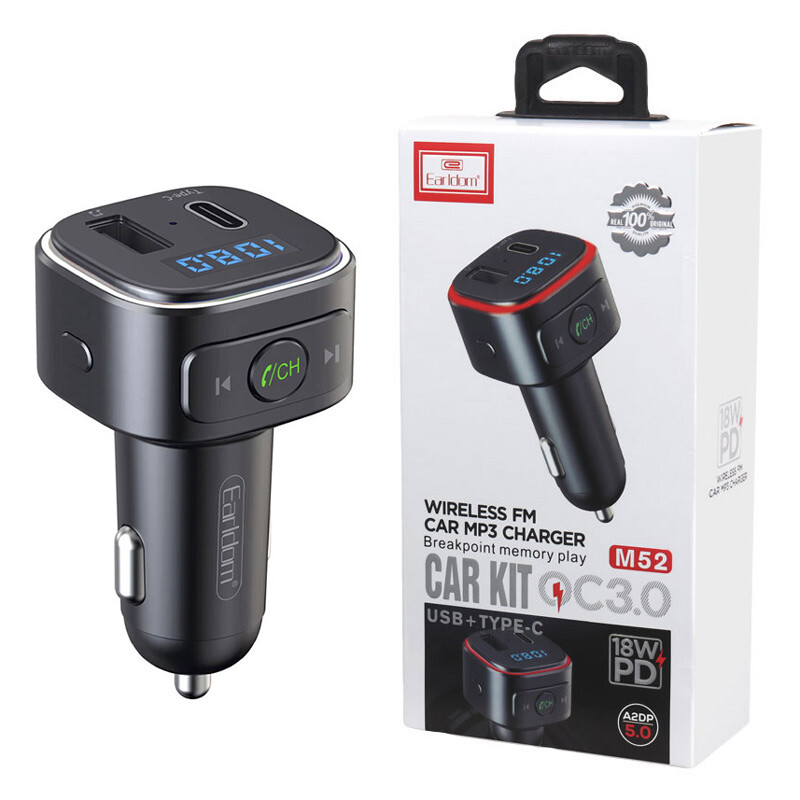 شارژر فندکی + FM Player بلوتوثی Earldom ET-M52
