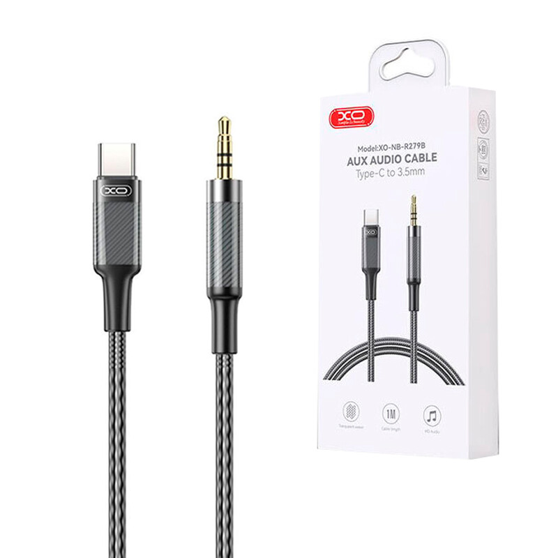 کابل تبدیل Type-C به AUX ایکس او XO-NB-R279B طول 1 متر