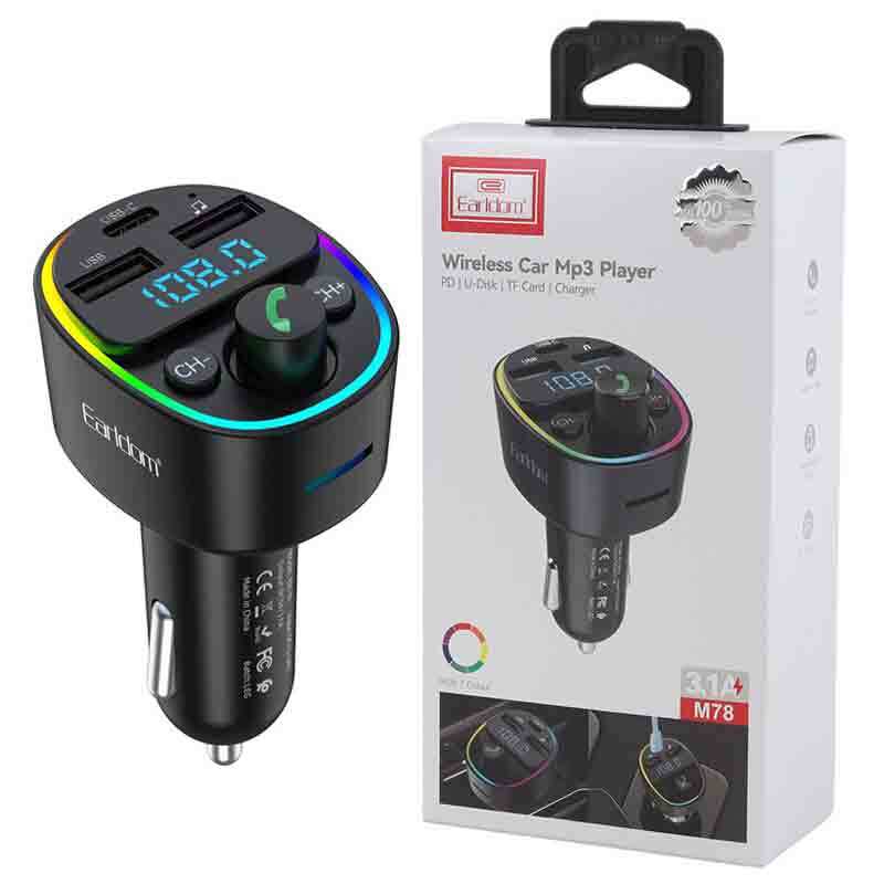 شارژر فندکی + FM Player بلوتوثی Earldom ET-M78