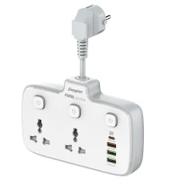 چند راهی 2 خانه برق انرجایزر EPB2503EU + شارژر USB و Type-C
