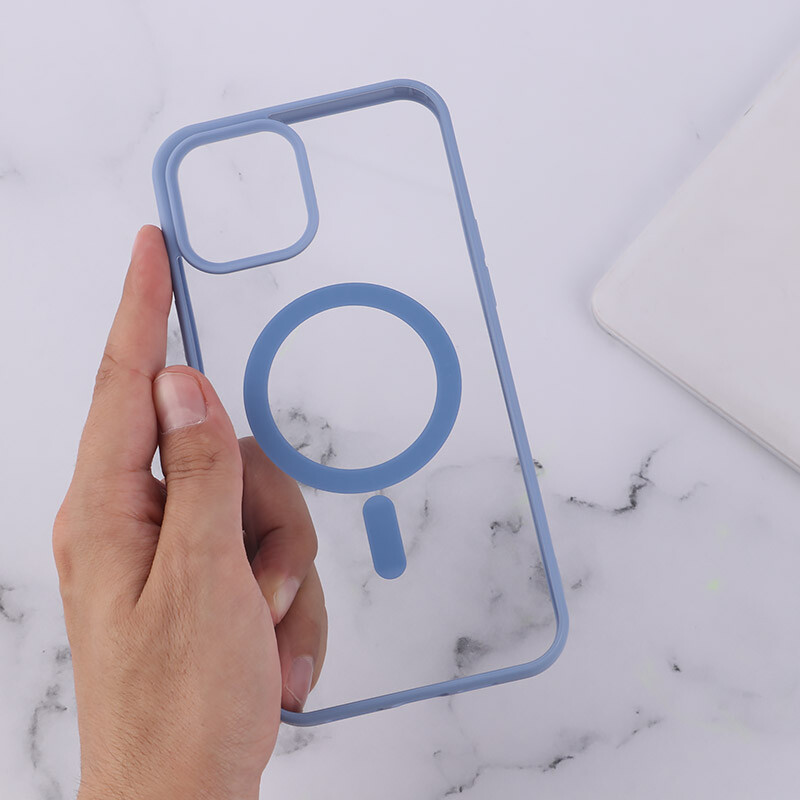 قاب PC شفاف دور رنگی مگ سیف iPhone 12 Pro Max