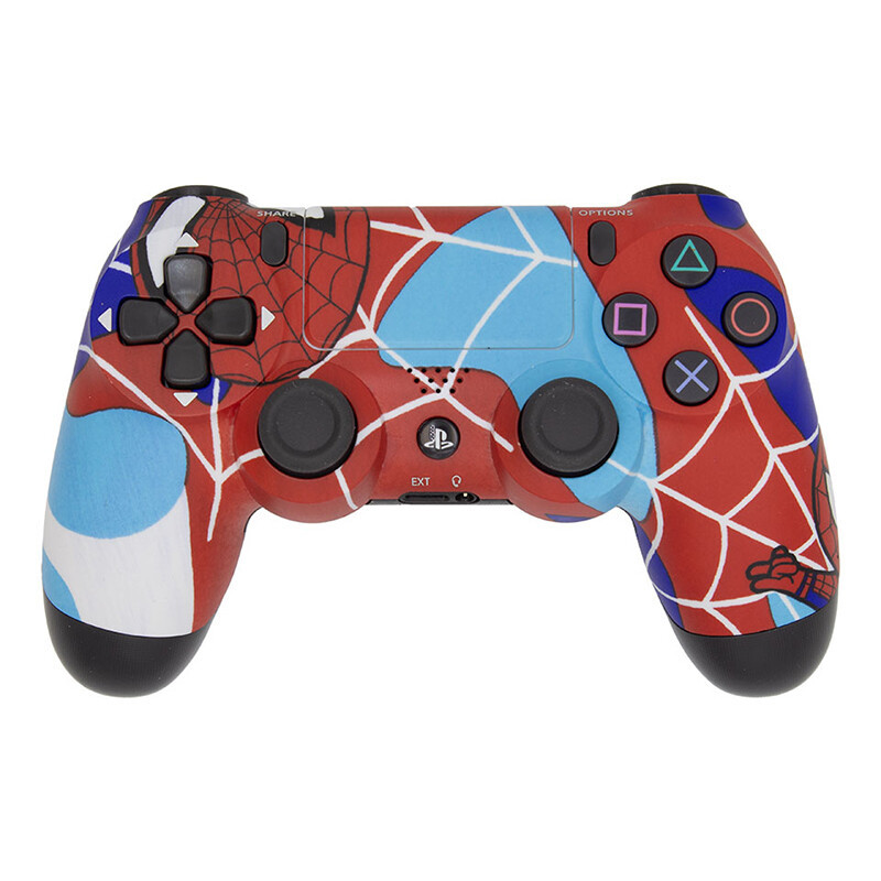 دسته بازی بی سیم SONY PlayStation 4 DualShock 4 High Copy طرح Spider Man کد 15