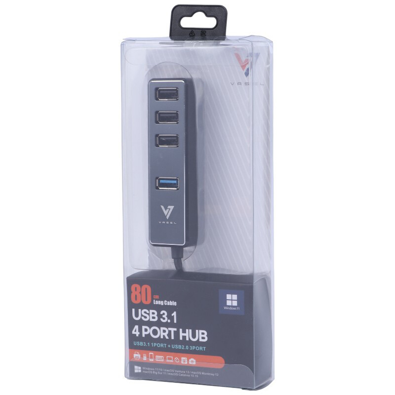 هاب 4 پورت Vasel USB3.1