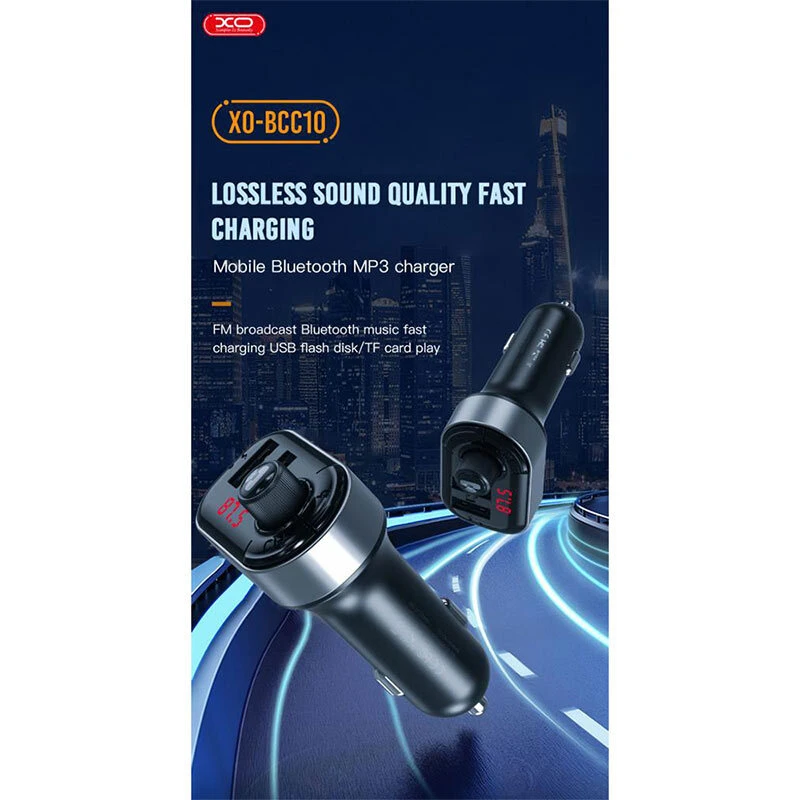 شارژر فندکی و اف ام پلیر بلوتوثی 15.5 وات ایکس او XO-BCC10