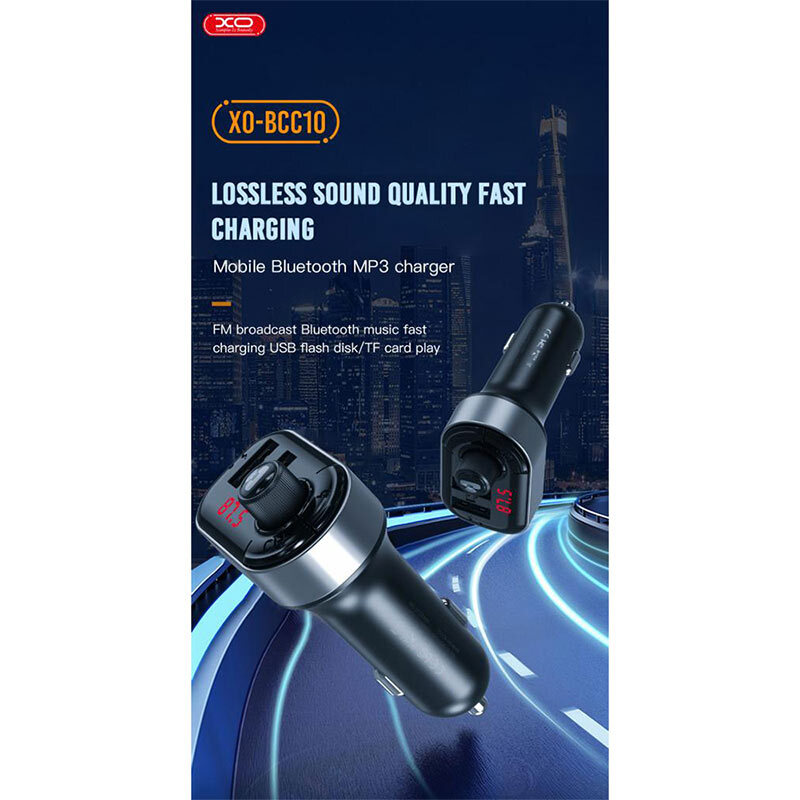 شارژر فندکی و اف ام پلیر بلوتوثی 15.5 وات ایکس او XO-BCC10