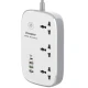چند راهی 3 خانه انرجایزر EPB2502EU با کابل 2 متری + شارژر USB و Type-C