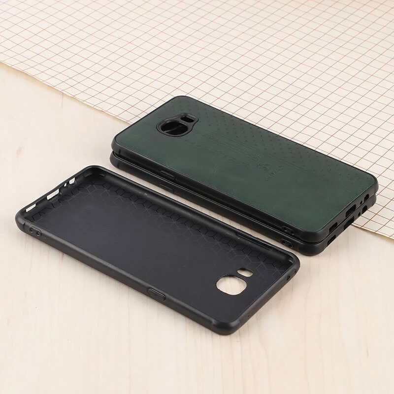 قاب چرمی Canary سامسونگ Galaxy C7 محافظ لنزدار
