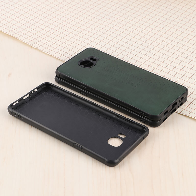 قاب چرمی Canary سامسونگ Galaxy C7 محافظ لنزدار