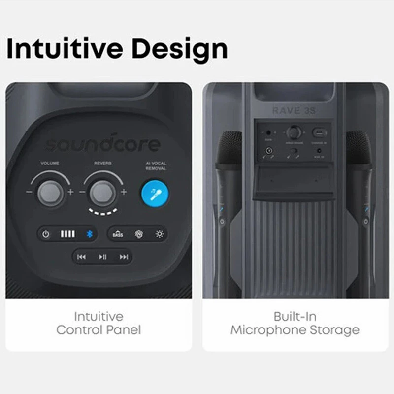 اسپیکر چمدانی بلوتوثی انکر SoundCore Rave 3S A31A3 + میکروفون