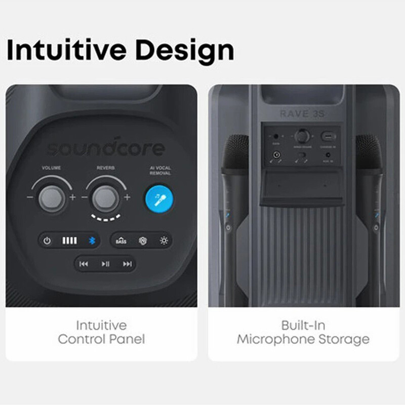 اسپیکر چمدانی بلوتوثی انکر SoundCore Rave 3S A31A3 + میکروفون