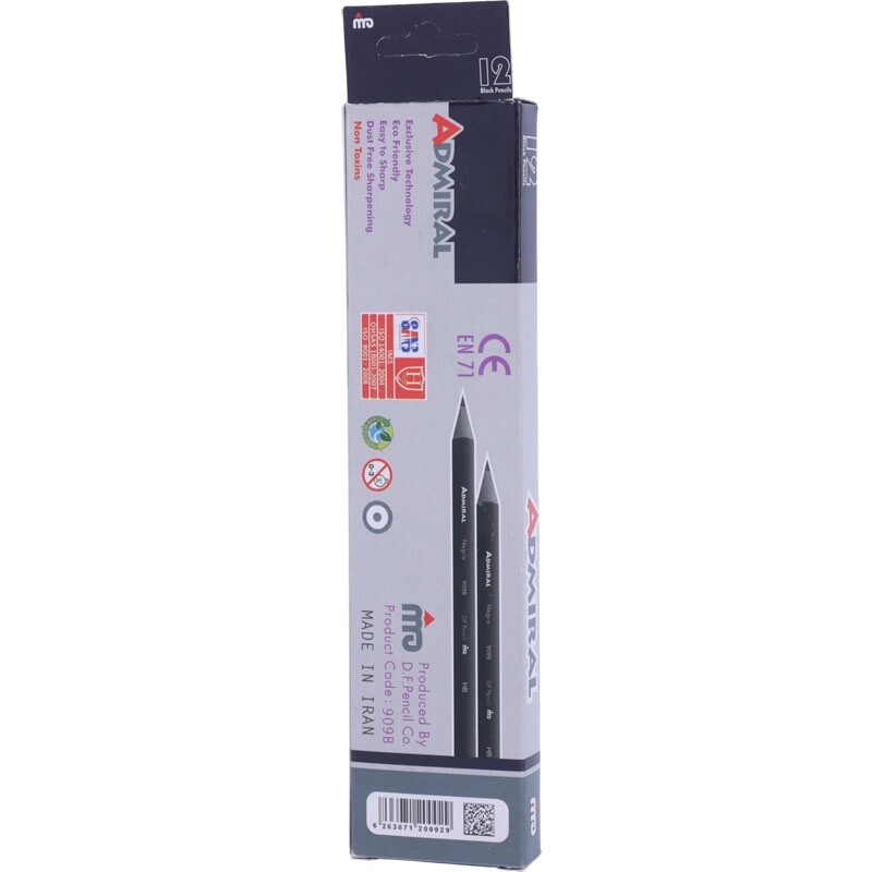 مداد مشکی آدمیرال Admiral 909B بسته 12 عددی