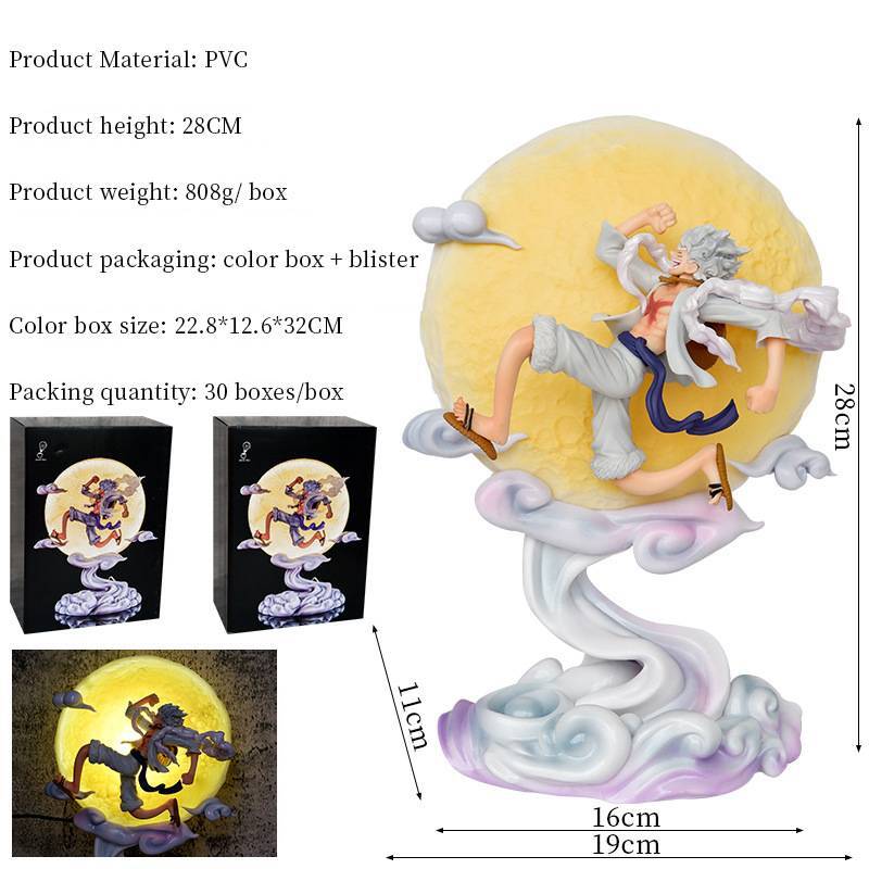 اکشن فیگور طرح One Piece Luffy Gear 5 Short Flying Moon Cloud کد B43