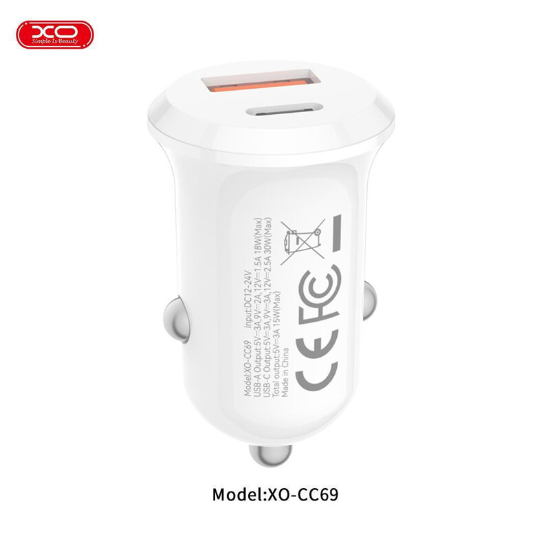 شارژر فندکی 30 وات ایکس او XO-CC69