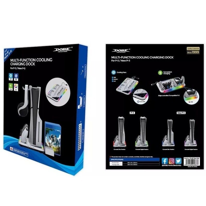 خنک کننده و شارژر دسته PS5/PS5 Slim دابی TP5-3557
