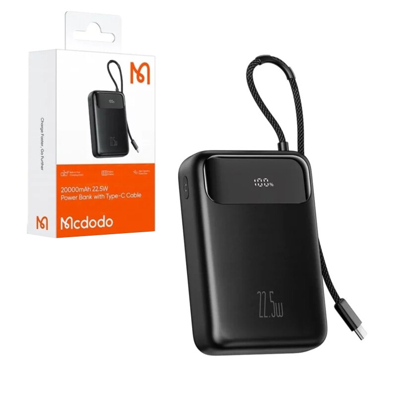 پاور بانک فست شارژ مک دودو MC-325 PD 22.5W ظرفیت 1000 میلی آمپر ساعت