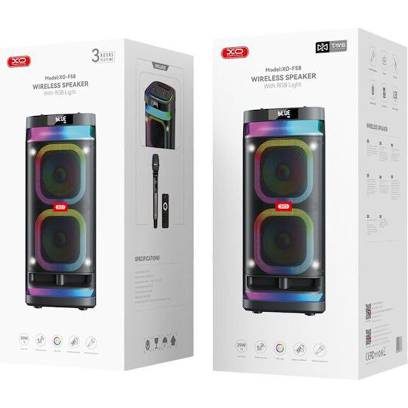اسپیکر چمدانی بلوتوثی ایکس او XO-F58 + میکروفون و ریموت کنترل