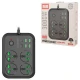 چند راهی 4 خانه ارلدام ES-SC25 با کابل 2 متری + شارژر USB و Type-C