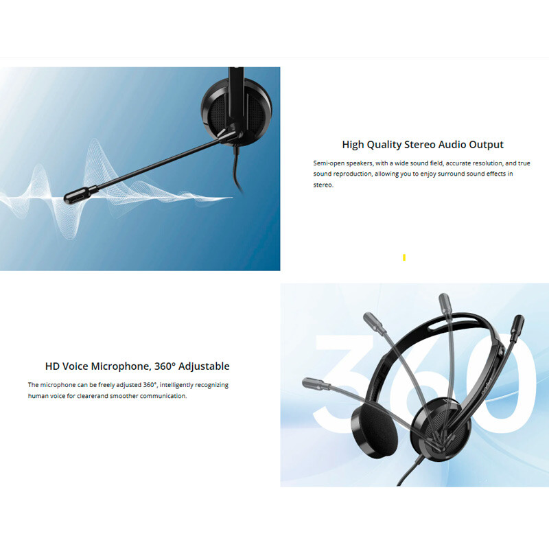 هدست سیم دار Rapoo H102