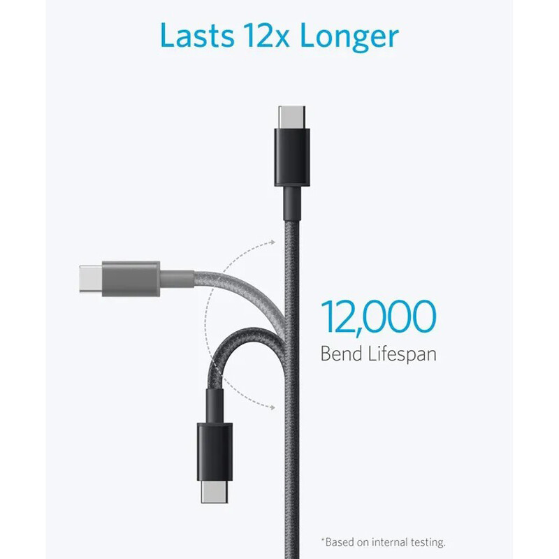 کابل تایپ سی فست شارژ 3 آمپر انکر A8173 طول 1.8 متر